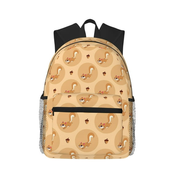 Honeii Squirrel And Nuts Print School Backpack,Casual Lightweight Travel Rucksack Daypack,Backpacks for College High
