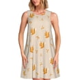 thumbnail image 1 of Honeii Squirrel Animal Print Women's Sleeveless Dress, Loose Fit Casual Dress for Women, Summer Fashion Dress, 1 of 7