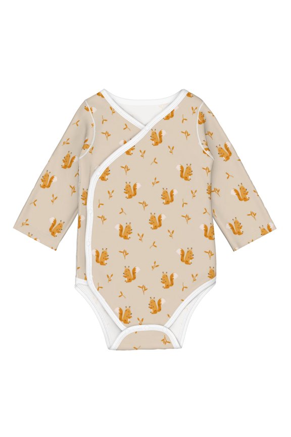 Squirrel Animal for Baby Long Sleeve Bodysuits One-piece 100% Organic Cotton for Infant Baby Boys and Grils, Unisex-18 Months