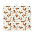 thumbnail image 1 of Honeii Squirrel Playing for Dish Drying Mat for Kitchen Counter, Non-slip Rubber Backed, Hide Stain Kitchen Super Absorbent Draining Mat, Dish Rack Pad, 1 of 8