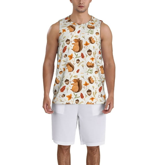 Honeii Squirrel print basktball shirt for men and women, Unisex basketball jersey for Theme party-XX-Large