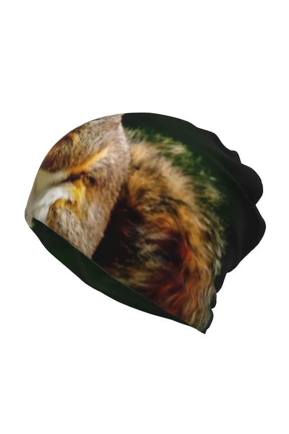 Squirrels Eating Peanuts On The Tree Print Winter Beanie Daily Hat - Thermal Polar Fleece Ski Running Hat Skull Cap for Men and Women,Beanie
