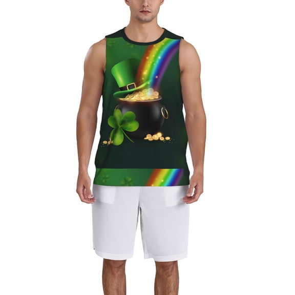 Honeii St. Patrick's Day4 print basktball shirt for men and women, Unisex basketball jersey for Theme party-Small