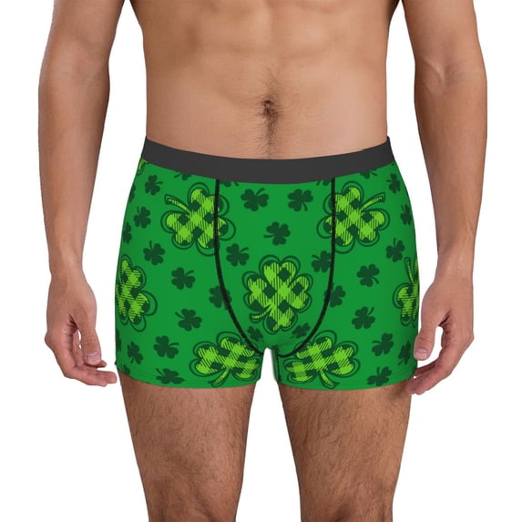 Honeii St Patrick's Day5 Men's Underwear Boxer Briefs Pack, ComfortSoft Boxer Brief for Men, Moisture-Wicking Breathable-Medium