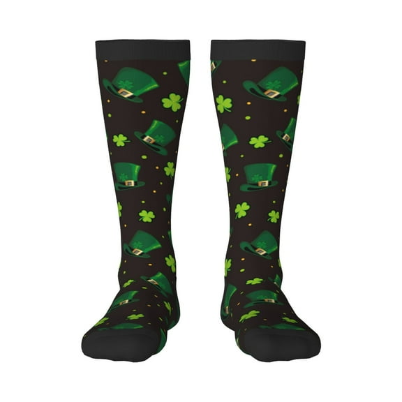 Honeii St. Patrick's Day8 Print Long Socks,Novelty Design Socks Gift for Men and Women,Crew Socks,Calf Socks