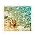 thumbnail image 1 of Honeii Starfish And Seashell for Dish Drying Mat for Kitchen Counter, Non-slip Rubber Backed, Hide Stain Kitchen Super Absorbent Draining Mat, Dish Rack Pad, 1 of 8