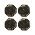 thumbnail image 1 of Honeii Starry Night Black Sheep Print Leather Coaster Set of 4, Ideal for Safeguarding Your Furniture from Drinks Spills and Effortless Cleanup-Octagon, 1 of 6