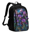 thumbnail image 1 of Honeii Starry Night Iris Field for Travel Laptop Backpack, Business Laptops Backpack with USB Charging Port, College High School Computer Bag for Men Women, 1 of 7