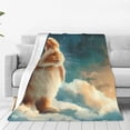 thumbnail image 1 of Honeii Starry Sky Cloud Cute Rabbit Print Fleece Blanket - Throw Blanket for Bed, Sofa, Couch, Camping, and Travel , Microplush Ultra Soft Warm Blanket-, 1 of 7