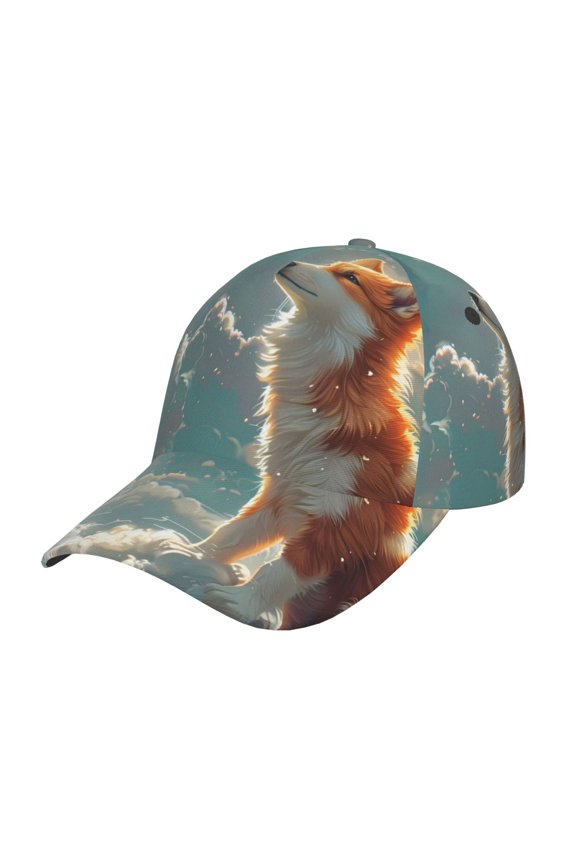 Starry Sky Cloud Fox Print Hat, Women's Baseball Hat Unisex Fit, Baseball Cap,Adjustable One Size
