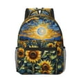 thumbnail image 1 of Honeii Starry Sky Moon Sunflower Print Backpack for School,15.6 inch Laptop Back Pack for High School and College Students, Waterproof Computer Bookbag-One Size, 1 of 6