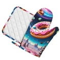thumbnail image 1 of Honeii Starry Sky Pine Tree Donut patten Oven Mitts and Pot Holders Sets, Baker Oven Mitts, Mittens for Kitchen Decor, Baking Lover over Gloves Gifts, 1 of 1