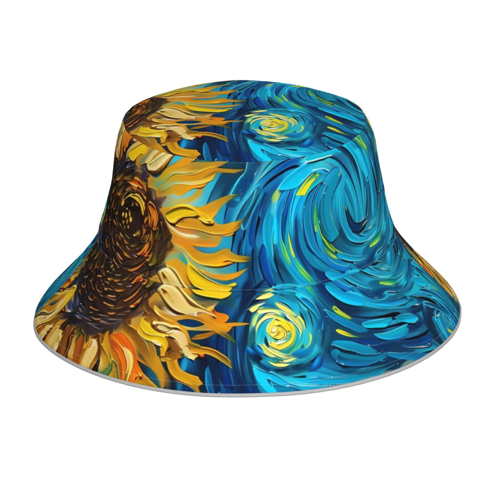 Honeii Starry Sunflower Dreamscape for Unisex Bucket Hat Waterproof ...