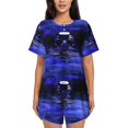 thumbnail image 1 of Honeii Steel Skull for Women's Summer Pajama Set featuring Soft Short Sleeve Shirt & Matching Bottoms with Convenient Pockets for Relaxed Home Wear-3X-Large, 1 of 6