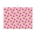 thumbnail image 1 of Honeii Strawberries print Super Absorbent Coffee Bar Mat Hide Stain Coffee Maker Mat for Countertops Coffee Pot Dish Drying Mat for Kitchen Counter, 1 of 7