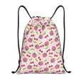 thumbnail image 1 of Honeii Strawberry And Cheery Print Drawstring Backpack,Drawstring Bags String Backpack Gym Cinch Sack Backpack Sport Bag Draw-Small, 1 of 6