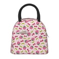 thumbnail image 1 of Honeii Strawberry And Cheery Print Insulated Lunch Bag Women Reusable Lunch Box with Pocket for Work Picnic Travel -One Size, 1 of 6