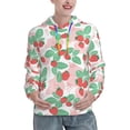 thumbnail image 1 of Honeii Strawberry Pattern Womens Oversized Hoodies Long Sleeve Sweatshirts Pullover Fall Outfits with Pocket-Large, 1 of 7
