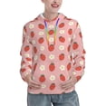 thumbnail image 1 of Honeii Strawberry Pattern Womens Oversized Hoodies Long Sleeve Sweatshirts Pullover Fall Outfits with Pocket-Large, 1 of 7