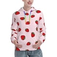 thumbnail image 1 of Honeii Strawberry Pattern Womens Oversized Hoodies Long Sleeve Sweatshirts Pullover Fall Outfits with Pocket-X-Large, 1 of 7