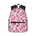 thumbnail image 1 of Honeii Strawberry Popsicle Print School Backpack,Casual Lightweight Travel Rucksack Daypack,Backpacks for College High, 1 of 6