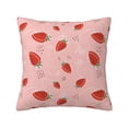 thumbnail image 1 of Honeii Strawberry Print Throw Pillow, Square Decorative Pillow Forms Soft Fluffy Plump Pillow Decorative Pillow Inserts,Couch Pillows-18"x18", 1 of 7