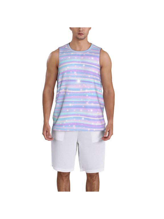 Striped Gradient print basktball shirt for men and women, Unisex basketball jersey for Theme party-XX-Large