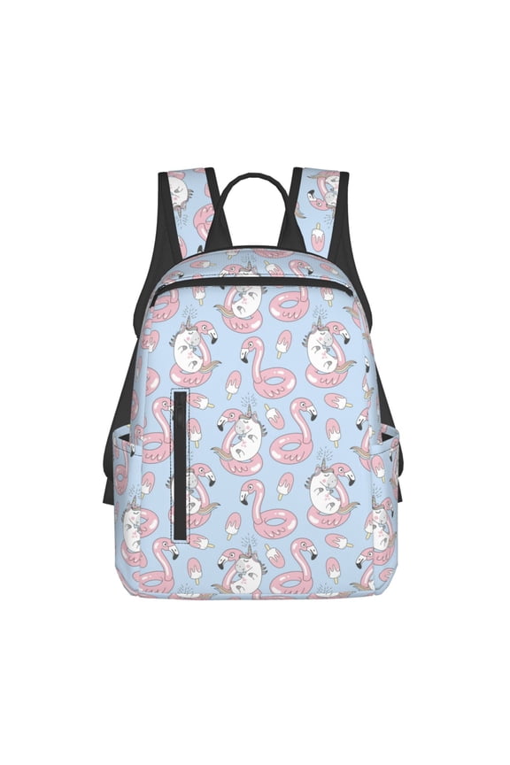 Summer Cute Unicorns Print Lightweight Backpacks,Carry on Backpack,Durable Backpack for School, Work & Travel