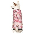 thumbnail image 1 of Honeii Summer Flamingo Print Small Dog Hoodies Pet Hooded Sweatshirts Fall Winter Puppy Cat Sweaters Warm Clothes for Small Dogs Outfits Costume-X-Small, 1 of 7