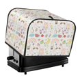 thumbnail image 1 of Honeii Summer Rabbit Print 4 slice Toaster Cover, Two Slice Toaster Dust-proof Cover For Kitchen Small Appliance and Fingerprint Protection, 1 of 7