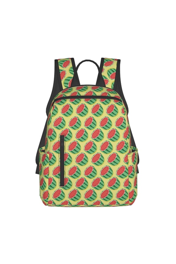 Summer Watermelon Print Lightweight Backpacks,Carry on Backpack,Durable Backpack for School, Work & Travel