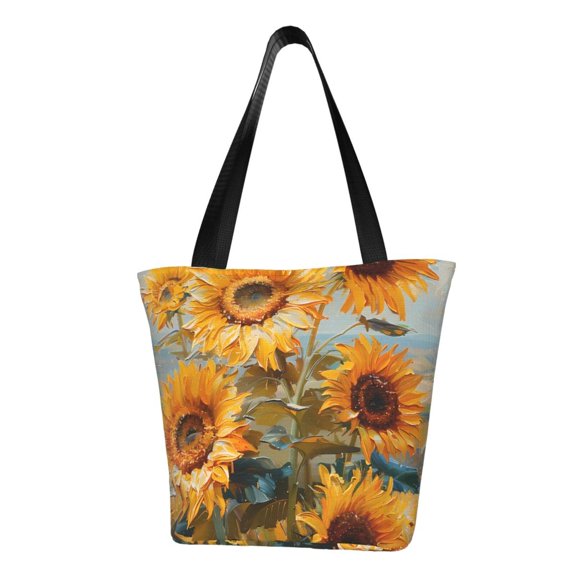 Honeii Sunflower Field Art Print Women Top Handle Satchel Handbags,Fashion Handbag,Messenger Tote Bag Purse for Women,Shoulder Bag Handbag for Travel, Work