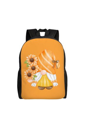 Sunflower Gnomes 2 Print Laptop Backpack for Work, College, Travel, Daily Backpacks for Men Women, Sport Rucksack,Computer Bag