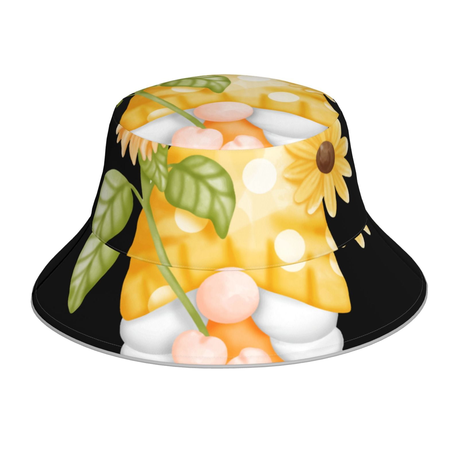 Honeii Sunflower Gnomes 3 for Unisex Bucket Hat Waterproof Rain Hat ...