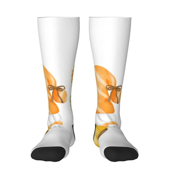 Honeii Sunflower Gnomes 5 Print Long Socks,Novelty Design Socks Gift for Men and Women,Crew Socks,Calf Socks