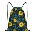 thumbnail image 1 of Honeii Sunflowers And Blue Flower Print Drawstring Backpack,Drawstring Bags String Backpack Gym Cinch Sack Backpack Sport Bag Draw-Small, 1 of 6