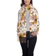 thumbnail image 1 of Honeii Sunflowers And Butterflies Print Scarf Oversized Scarf Tassel Fall Winter Thick Scarf Warm Shawl Women,Women's Scarves & Wraps, 1 of 8