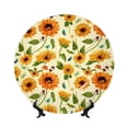 thumbnail image 1 of Honeii Sunflowers And Butterflies Print Elegant Bone China Decorative Plate, Porcelain Plate,Art Crafts,Ceramic Ornaments for Home Office Wall Decor-6in, 1 of 3