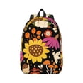 thumbnail image 1 of Honeii Sunflowers Mushrooms Print Canvas College Laptop Backpack, Durable Rucksack Travel Notebook Bag School Backpack Book Bag for Men Women-Small, 1 of 7