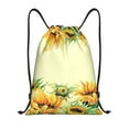 thumbnail image 1 of Honeii Sunflowers On A Yellow Background Print Drawstring Backpack,Drawstring Bags String Backpack Gym Cinch Sack Backpack Sport Bag Draw-Small, 1 of 6