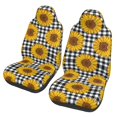 thumbnail image 1 of Honeii Sunflowers Print Car Seat Covers 2 Pieces, Full Set Universal Seat Covers for Cars, Waterproof Auto Seat Protectors, 1 of 7