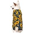 thumbnail image 1 of Honeii Sunflowers Print Small Dog Hoodies Pet Hooded Sweatshirts Fall Winter Puppy Cat Sweaters Warm Clothes for Small Dogs Outfits Costume-X-Small, 1 of 7