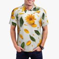 thumbnail image 1 of Honeii Sunny Yellow SunFlower Print Polo Shirt, A Classic Short-Sleeved, Button-Down Golf Shirt for Men,Mens Polo Shirts Short Sleeve-4X-Large, 1 of 6