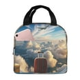 thumbnail image 1 of Honeii Sunset Airplane Travel View Print Lunch Bag Women, Lunch Box Lunch Bag for Women Adult Men, Small Leakproof Cute Lunch Tote Large Capacity Reusable, 1 of 8