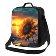 thumbnail image 1 of Honeii Sunset Coast Sunflower Print Insulated Lunch Bag, Reusable Lunch Box for Adult, Leakproof Cooler Bag for Work Office Travel Picnic, 1 of 7