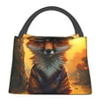 thumbnail image 1 of Honeii Sunset Maple Tree Fox Print Cooler Bag Insulated, Large Leakproof Soft Sided Portable Cooler Bag,Lunch Box Lunch Bag, 1 of 6