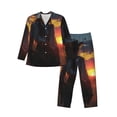 thumbnail image 1 of Honeii Sunset Western Cowgirl Pattern Mens Pajamas Set,2pcs Men's Lounge Long Sleeve Sleep Shirt and Pajama Bottoms Sleepwear Set,Mens Pjs Sets-XX-Large, 1 of 7