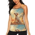 thumbnail image 1 of Honeii Sunshine Golden Cloud Dog Print Women's Workout Tank Top Sleeveless Quick Dry Sun Protection UPF 50+ Running Hiking Athletic Gym Yoga Tank Tops-Medium, 1 of 7