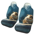 thumbnail image 1 of Honeii Surfing Guinea Pig Print Car Seat Covers 2 Pieces, Full Set Universal Seat Covers for Cars, Waterproof Auto Seat Protectors, 1 of 7