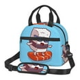 thumbnail image 1 of Honeii Sushi Salmon Surfing Print Lunch Box,Insulated Lunch Bag,Lunch Tote Bags,Leakproof Cooler Lunch Case for Travel Work Picnic, 1 of 7